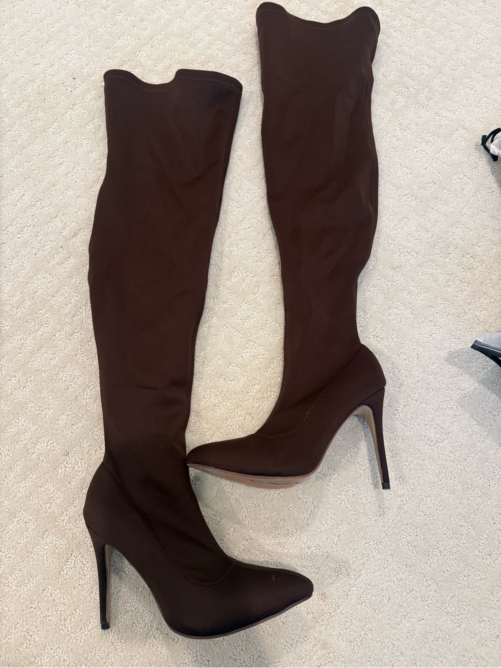 Brown Over-the-Knee Stiletto Boots - Women
